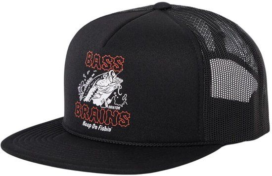Brixton Bass Brains Gone Fishin Trucker Unisex Cap - Zwart