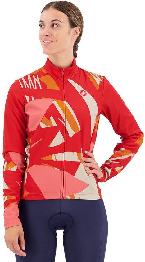 Castelli Tropicale Jersey - Lange Mouwen - Rood - Maat M - Dames - 2023