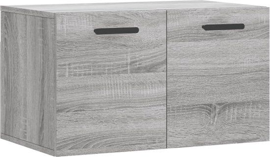 vidaXL Wandkast 60x36,5x35 cm bewerkt hout grijs sonoma eikenkleurig