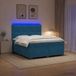 vidaXL Boxspringbed met matras Blauw 200 x 200 cm Fluweel