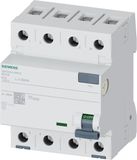 Siemens 5SV33446KK12 Aardlekschakelaar A 4-polig 40 A 0.03 A 400 V
