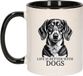 Bellatio Decorations Mok Honden Liefhebbers - Tekkel - Zwart Oor - Pentekening - Keramiek - 300 ml