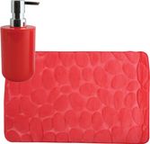 MSV Kiezel paillasson/tapis - Rouge - 50 x 80 cm