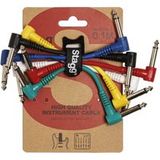 Stagg SPC010L E 10 cm rechte hoek mono patchkabels (Pack van 6)