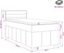 vidaXL Boxspringbed met matras, lichtgrijs, 80 x 200 cm, stof