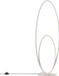 QAZQA Boomerang - Lampe sur pied LED design à intensité variable