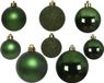 Decoris Kaemingk B.V. 26x stuks kunststof kerstballen donkergroen 6, 8, 10 cm mix - Onbreekbare plastic kerstballen