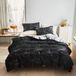 Ibenzoa® Hoogwaardige Microvezel Beddengoed Set – 200x200 cm, 3-Delig, Zwart-Wit Marmer Effect