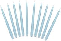 PartyDeco Bougies de dîner - Bleu clair - 50 pièces - 24 cm
