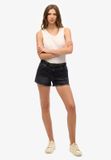 Superdry Mid Rise Denim Hotpants Dames Jeans Shorts W29 Roseland Washed Black