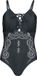 Black Premium by EMP Zwart badpak met print - Dames - XL