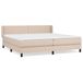 VidaXL Boxspringbed met matras, cappuccino-bruin, 140x200 cm, kunstleer