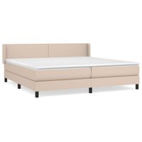 VidaXL Boxspringbed met matras, cappuccino-bruin, 140x200 cm, kunstleer