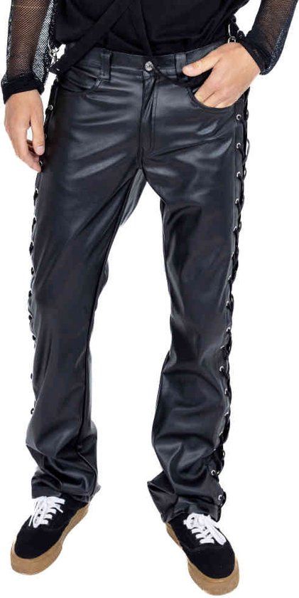 Vixxsin Maximus Broek rechte pijpen - Imitatieleer - Zwart - Maat 34/34 inch