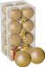 Ger Import 16x stuks kerstballen goud glitters kunststof diameter 3 cm
