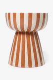Sissy-Boy Terracotta gestreepte mushroom bijzettafel