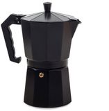 Merkloos Koffie Percolator - 9 kopjes - 450ml - Zwart