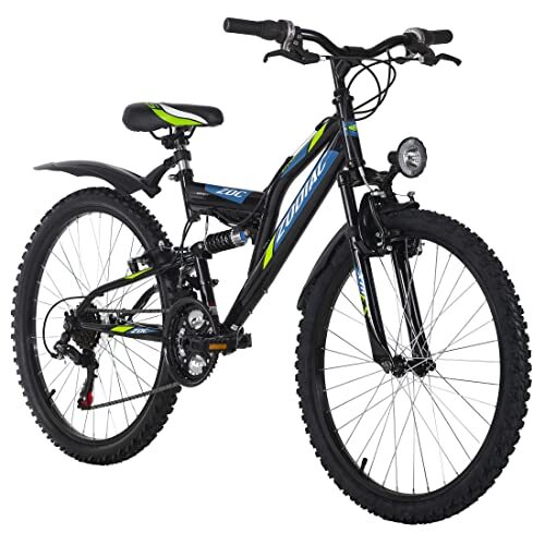 KS CYCLING Mountainbike Fully ATB 24" Zodiac zwart-groen RH 38 cm