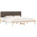 Lit Double Lit Adulte Cadre De Lit Avec Tête De Lit Rembourrée Taupe 180 X 200 Cm