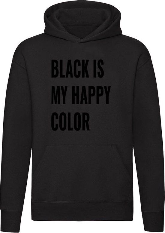 Black is my happy color Hoodie - Unisex - Rock - Cotton - Size S