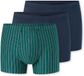 Schiesser 3PACK Shorts - 95/5 Essentials - Heren Onderbroek - Donkerblauw/Groen