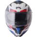 GMS-Moto Gelero, casque intégral, Blanc/Rouge/Bleu, S