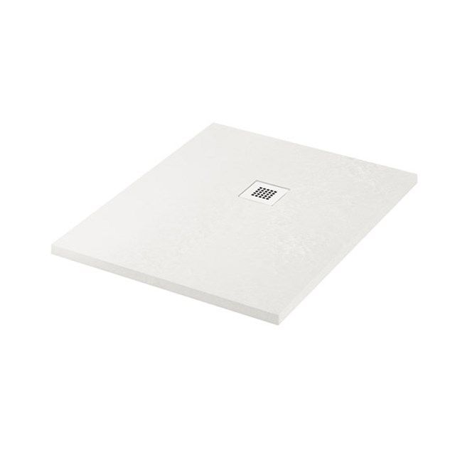 Maxaro Douchebak 100x80 cm Rechthoek Mineraalmarmer Wit