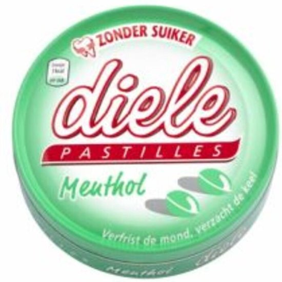 Diele Pastilles Groen Menthol Suikervrij