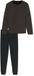 SCHIESSER Long Life Soft pyjamaset - heren pyjama lang modal manchetten gestreept taupe