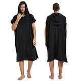 III HHONS Handdoek Hoodie Poncho Volwassen Outdoor Strandlaken Hoodie Zwarte Coverup Gewaad Grote Hooded Handdoeken voor Volwassenen