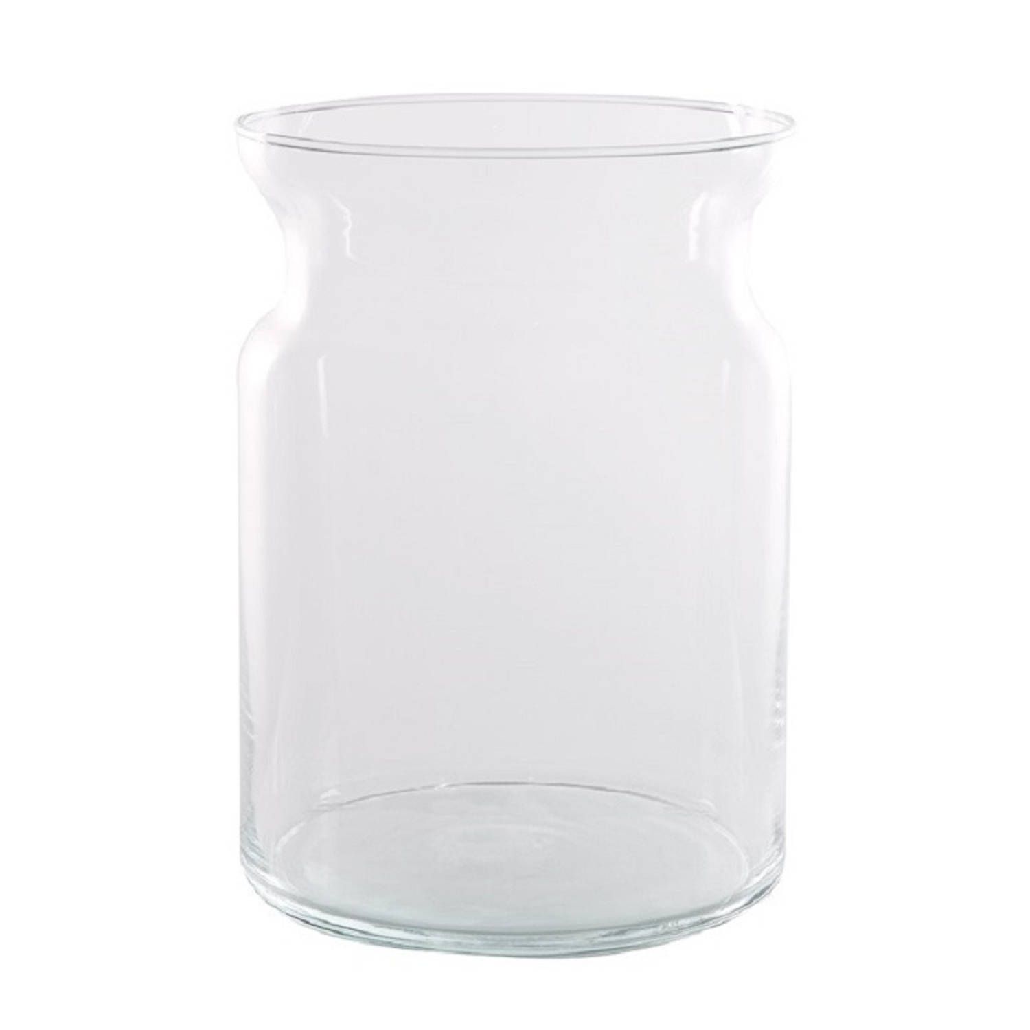 Hakbijl glass Transparante home-basics vaas/vazen van glas 25 x 18 cm