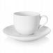 DUKA Tasse à expresso avec soucoupe, 130ml, Porcelaine Blanche, Felicia