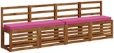vidaXL - 1-delig - Bankkussen - VUGHT - 100% - Polyester - Roze - 120 x 30 x 5 cm
