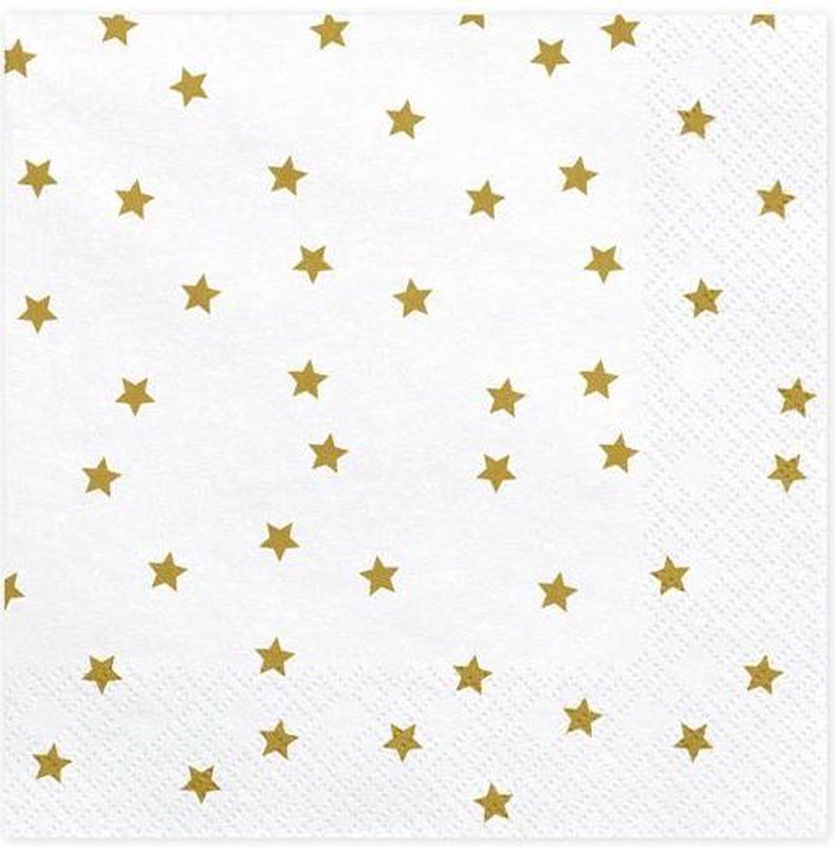Partydeco Servetten Gouden Sneeuwvlokken - 20 stuks
