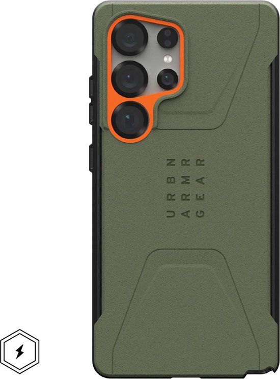 Urban Armor Gear Civilian Backcover geschikt voor MagSafe voor Samsung Galaxy S25 Ultra - Drab Orange