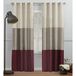 Exclusive Home Chateau Gestreept gordijn van kunstzijde, met oogjes, 137,2 x 274,3 cm, bordeauxrood/taupe
