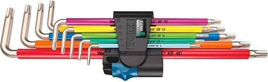 Wera 3967/9 TX SXL Multicolour HF Stainless Stiftsleutelset - RVS