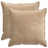 vidaXL - Taie d'oreiller - 2 pièces - BOIS - Taupe - 60 x 60 cm - Tissu chenille