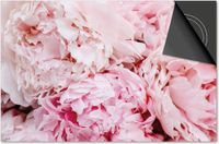 Dietrix Inductie beschermer 60x52 - afdekplaat inductie mat - Dietrix Kookplaat beschermer - Exclusief - Flowers 14 - Pioenen lichtroze