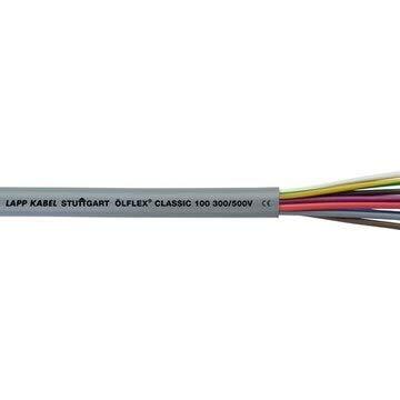 Lapp 10 meter 00100034 Ölflex Classic 100 stuurleiding 5x0,5 mm² met groen-gele beschermgeleider 5G0,5 mm² I 5 aderkabel I kleurgecodeerde PVC-kabel 5-aderig