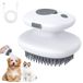 Euqvunn Stoomborstel voor Katten, 3-in-1 [Massage, Spray & Haarverwijdering] Cat Steamy Brush, Oplaadbaar Siliconen Kattenborstel met Stoom,Steamy Kattenborstel voor Katten & Honden (Grijs)