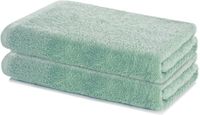 Lavea® Set van 2 Douchelaken 60x120 cm – Zachte en Absorberende Badhanddoeken – 100% Katoen – Oeko-TEX 100 – met Badstofstructuur – voor Badkamer, Fitness en Spa – Eucalyptusgroen