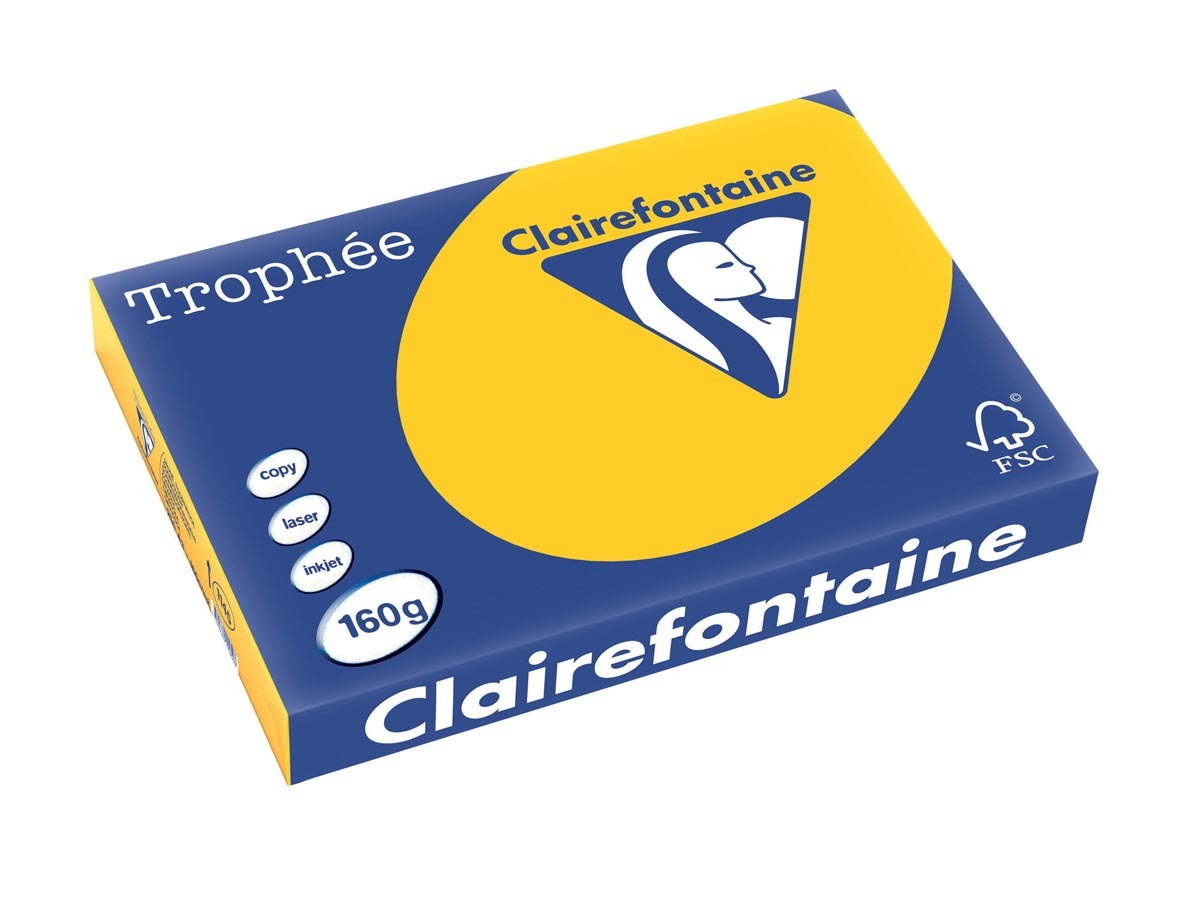 Clairefontaine Trophée Intens A3 zonnebloemgeel 160 g 250 vel