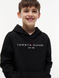 Tommy Hilfiger unisex hoodie met logo zwart