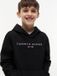 Tommy Hilfiger unisex hoodie met logo zwart