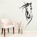 Sticker mural tête de cheval - 287x574 cm - Noir