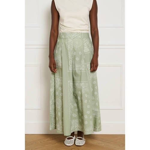 LOLALIZA midirok met paisley - lichtgroen