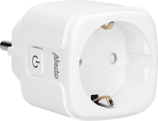 Alecto SMART-PLUG20 - Smart wifi tussenstekker met energiemeter, 16A, 3680W, wit