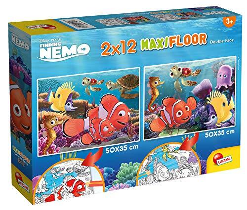 Liscianigiochi Lisciani Giochi - Disney puzzel Supermaxi 2 x 12 Nemo puzzel voor kinderen, 86580