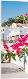 Merkloos / Sans marque Acrylglas Wanddecoratie - Roze Bloemenstruik - 40x120 cm
